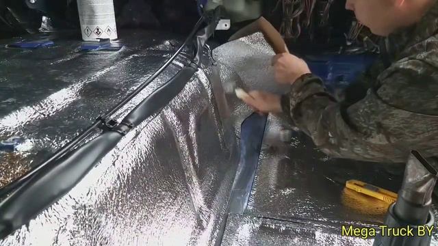Тепло шумоизоляция кабины Scania своими руками