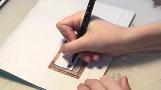 рисую картину из МАЙНКРАФТА