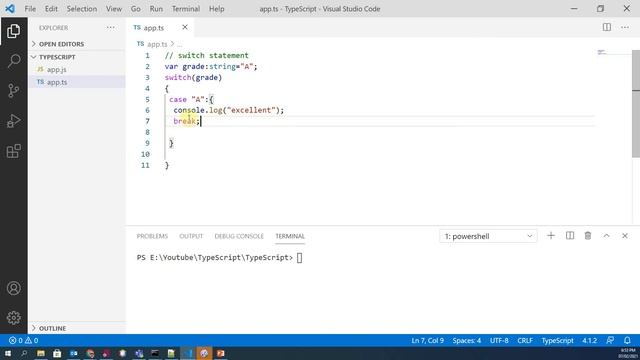 5.TypeScript Switch Statement | Control Flow Statement | [07-Mar-2021]