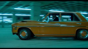 Classic Mercedes destruction from movie "The Driver" 1978