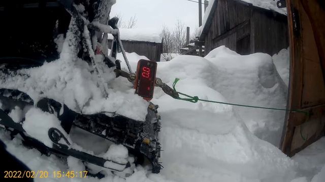 Толкач, проверка на тягу в глубоком уплотненном снегу смотреть онлайн