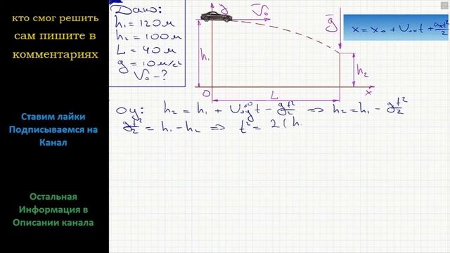 Физика Какую минимальную скорость должен развить на своем автомобиле каскадер, чтобы выполнить смотреть онлайн