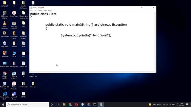 Hello World Program in Java Command Prompt | Java Hello World | Learn Java Tutorial for Beginners смотреть онлайн