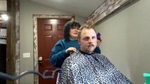 Cutting Husbands Permed Hair!