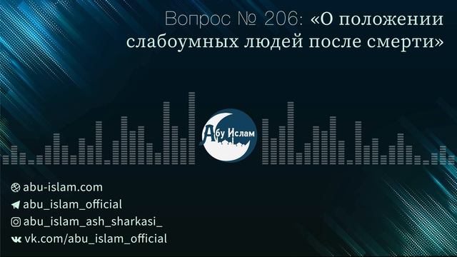 О положении слабоумных людей после смерти — Абу Ислам аш-Шаркаси смотреть онлайн