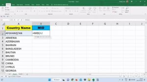MID Function in excel.