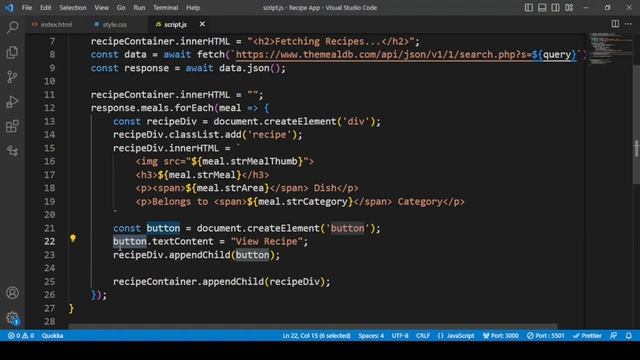 How to Build a Recipe App with JavaScript смотреть онлайн