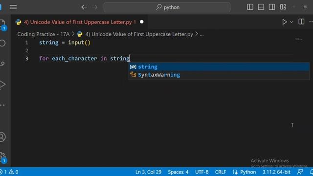 Coding Practice - 17A | Python | CCBP 4.0 | Comparing Strings & Naming Variables