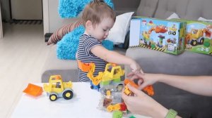 Мультик про машинки.Экскаватор. Строительные машины. Распаковка Lego DUPLO. Лего Дупло.