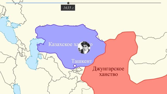 История Казахстана на карте.