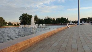 Сегментные фонтаны "Радость Победы" в Парке Победы на Поклонной горе в Москве #Moscow