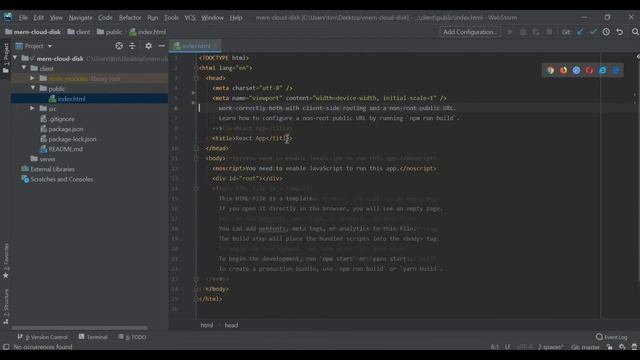 2. React + Node.js - Создаем БД и React приложение - Облачное хранилище