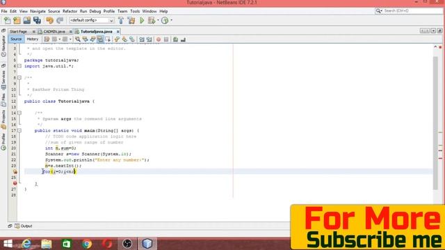 Sum Of Numbers in Given Range in Java Netbeans