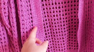 Готовая работа кардиган Фиалка спицами