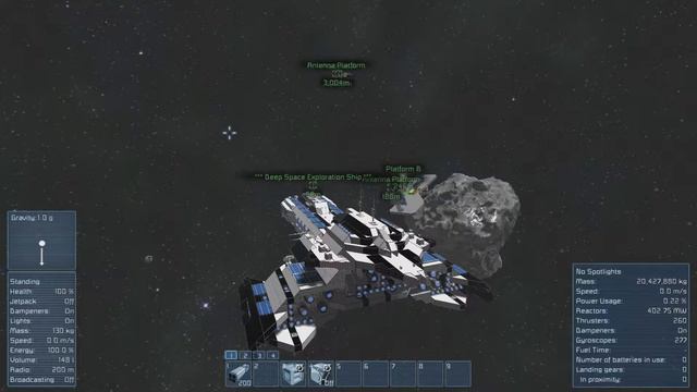 Space Engineers - Deep Space Exploration Ship - Flight demonstration смотреть онлайн