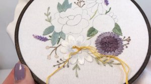 FLORAL EMBROIDERY PATTERN TUTORIAL - start to finish easy beginner embroidery | INFO IN DESCRIPTION