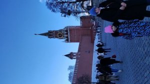 Куранты бьют 5 часов. Спасская башня Московского Кремля