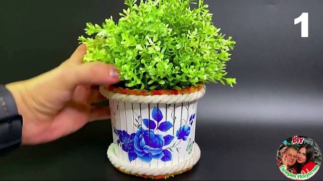?2 УДИВИТЕЛЬНЫХ КАШПО СВОИМИ РУКАМИ?ИДЕИ ИЗ ПЛАСТИКОВЫХ ВЕДЕР?ПЕРЕДЕЛКА ИЗ ПРОСТЫХ МАТЕРИАЛОВ.