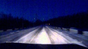 Видеорегистратор Texet DVR-804G. Пример ночной съемки на дороге без освещения. WDR вкл.