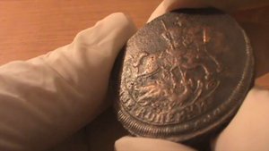 Обзор на 2 копейки 1757 года ( ПЕРЕЧЕКАН)