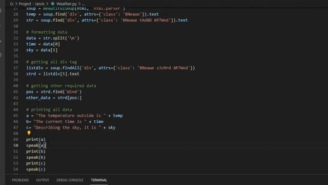 Making a Weather Forecast Bot using Python [ Code + Run ]