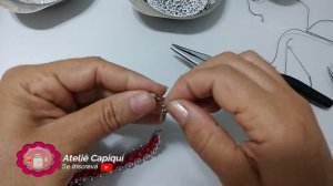 Colar de Pérolas Vermelhas | Ateliê Capiqui