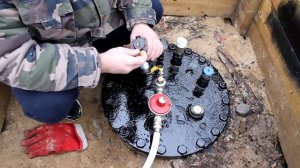 Замена редуктора газгольдера замерз