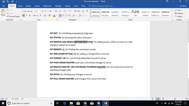 Git-bash GUI commands and Git-hub Repository part 1