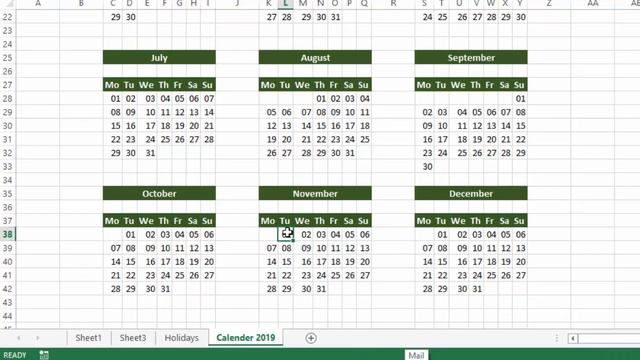 How to Make Calendar in Excel (2019) смотреть онлайн