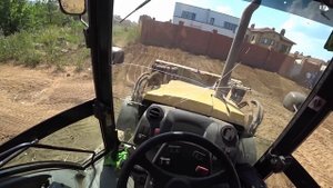 Готовим въезд на участок Cat 428 ep39