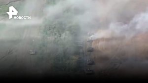 Один против четырёх: мощный бой - наш танк против танков ВСУ и 20-ти БМП / РЕН Новости