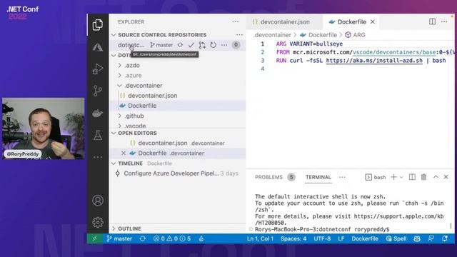 Lessons Learned using DevContainers & the Azure Developer Cli to code apps anytime. | .NET Conf 202 смотреть онлайн