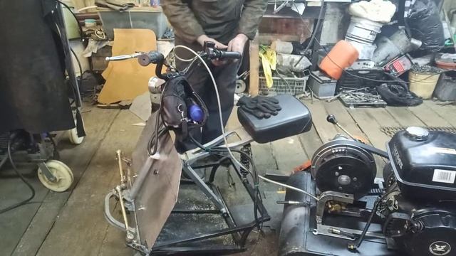 Установка тормоза на мотобуксировщик Мухтар 15. смотреть онлайн