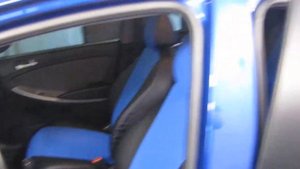 Установка оригинальных чехлов на Hyundai Solaris.