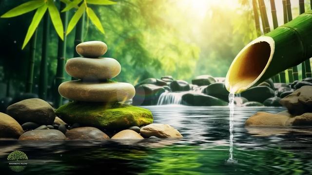Música de piano relajante • Música  para dormir, música de masaje, música de spa con sonido de agua