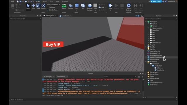 How to make a *GAMEPASS DOOR* / VIP door in roblox studio 2022 смотреть онлайн