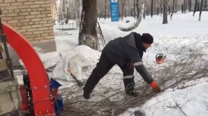 Измельчитель веток Термит У450 20 л.с. Видео с объекта