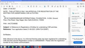 CSR -1 Registration Certificate from Ministry of Corporate Affairs - Government of India 🇮🇳