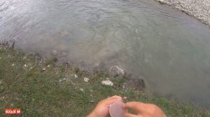 Ловля усача на донку. Горная речка Ярык-Су.