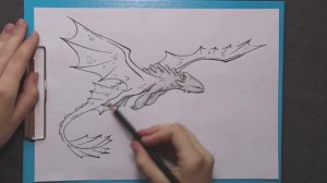 Как за 3 минуты нарисовать Беззубика из картины Как приручить дракона