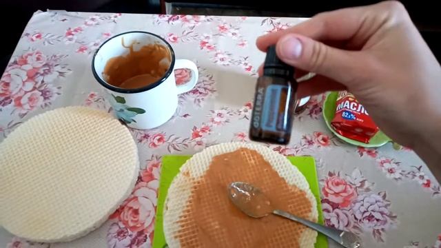 Вафельный торт с эфирным маслом перечной мяты doTERRA