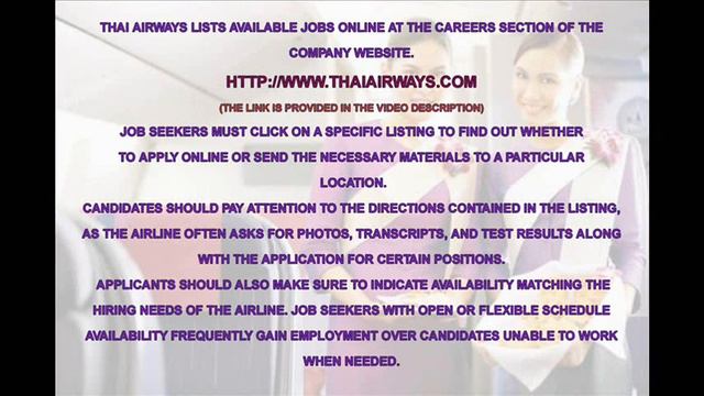 How to become a flight attendant for Thai Airways смотреть онлайн