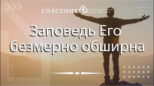 "Заповедь Его безмерно обширна" Сергей Шульгин 10.03.2024