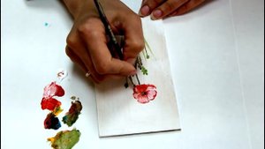 Рисуем цветы акриловыми красками. Как нарисовать простые рисунки.