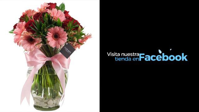 Compoción Floral - Rosas Rojas , Gerberas y Alstroemerias. смотреть онлайн