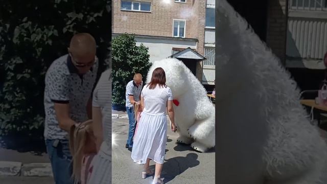 Поздравление от белого мишки в Оренбурге. 04.08.23 смотреть онлайн