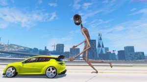 Escape From The Siren Head | Car vs Giant Pit With Siren Head | Beamng Drive | TrainWorld