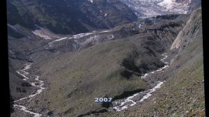 Майлинский ледник в период с 1986 по 2017 год