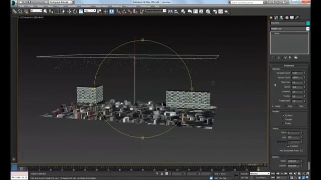 3Ds MAX создание падающих частиц/снега (Snow, Particle Systems, Source) смотреть онлайн