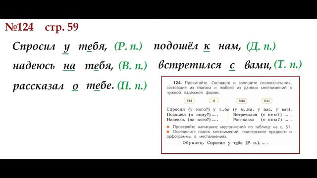 ГДЗ 4 класс, Русский язык, Упражнение. 124 Канакина В.П Горецкий В.Г Учебник, 2 часть смотреть онлайн